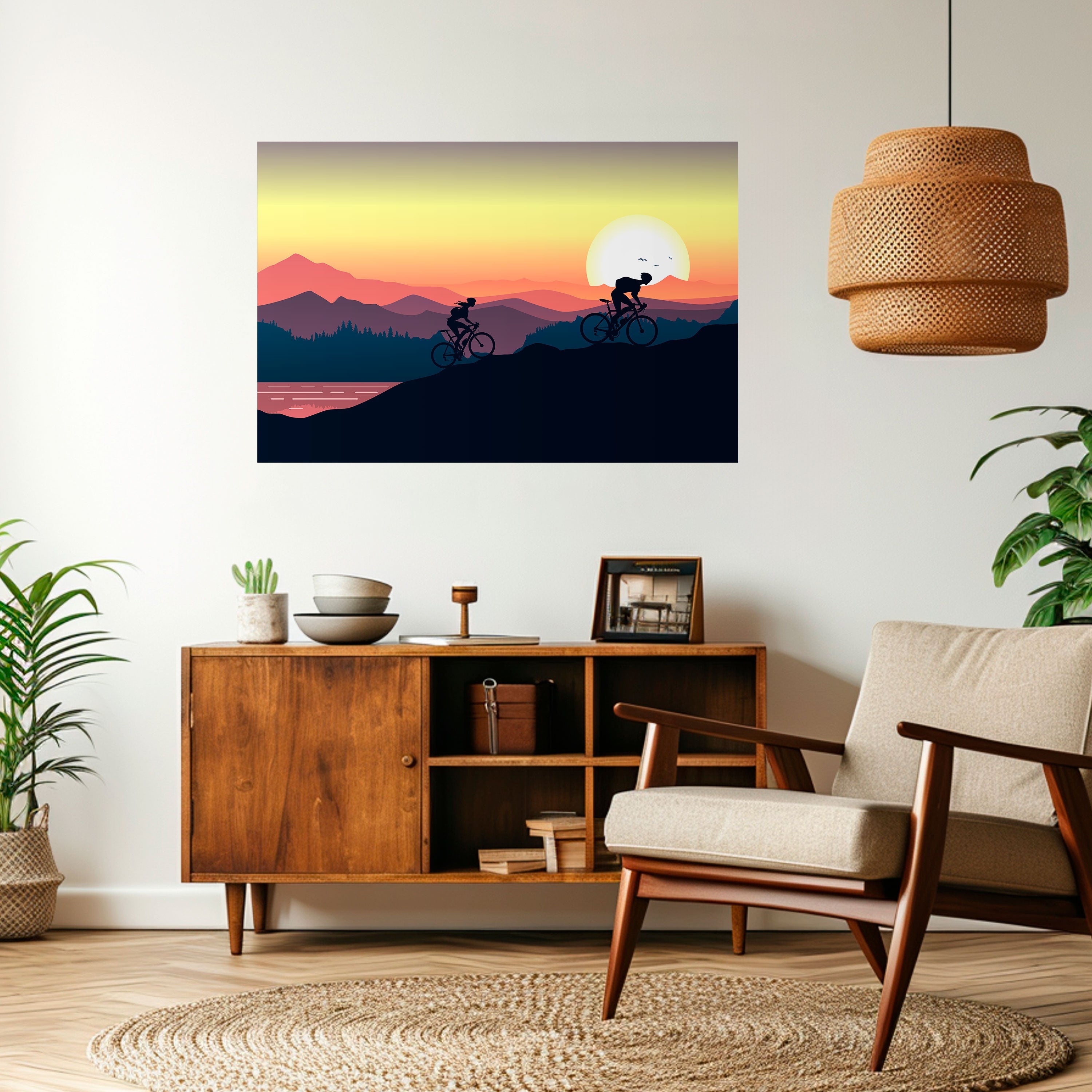 Affiche horizontale autocollante HORIZON CYCLISME