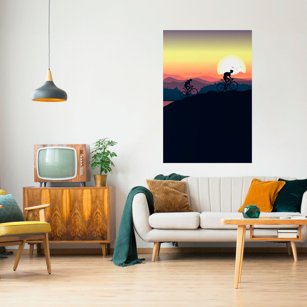 Affiche verticale autocollante CYCLING HORIZON