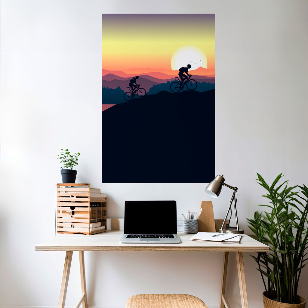 Affiche verticale autocollante CYCLING HORIZON