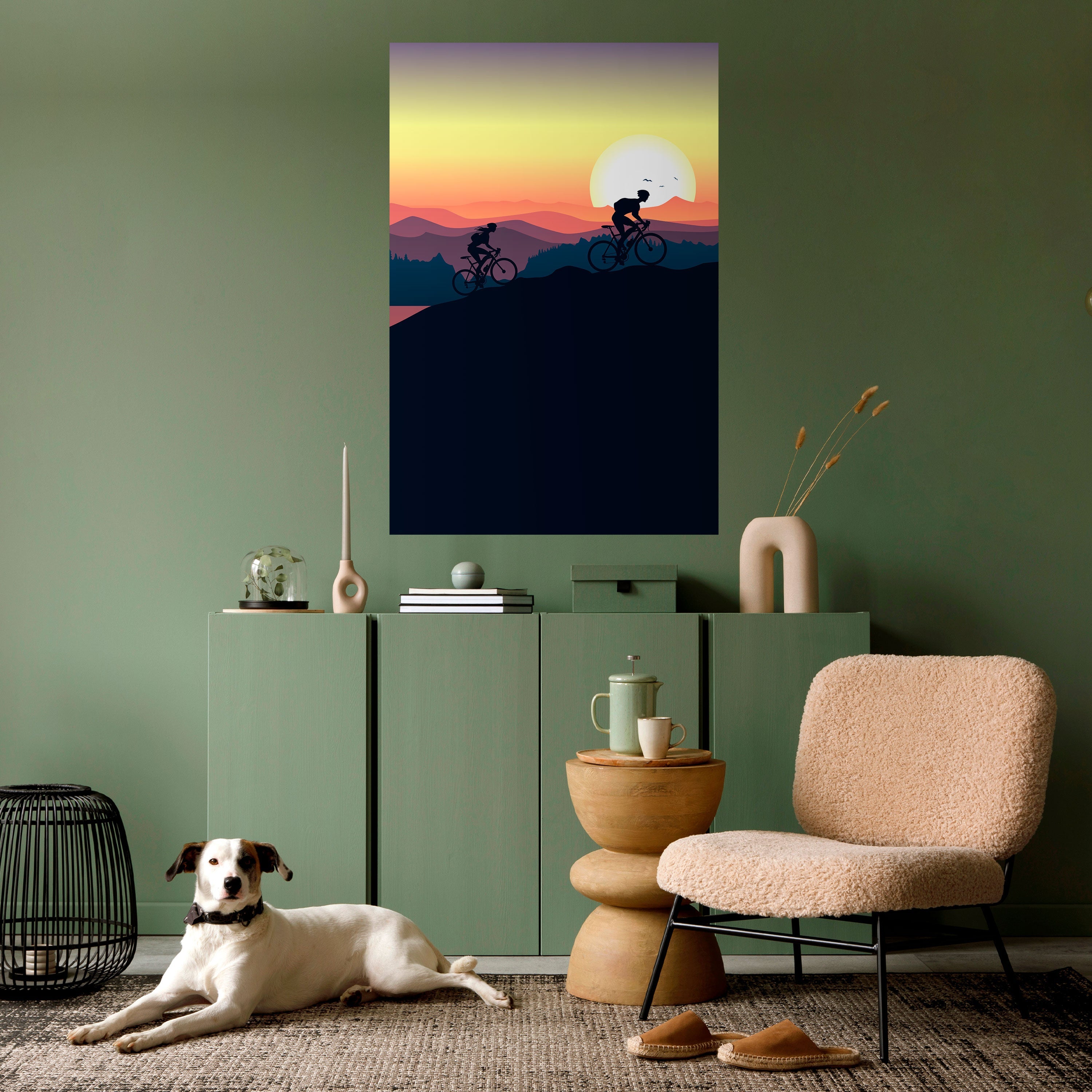 Affiche verticale autocollante CYCLING HORIZON