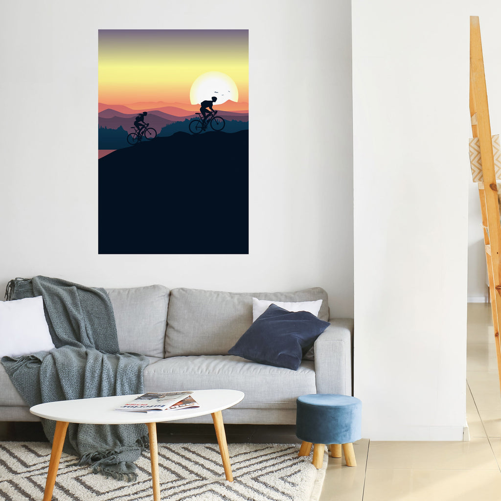 Affiche verticale autocollante CYCLING HORIZON