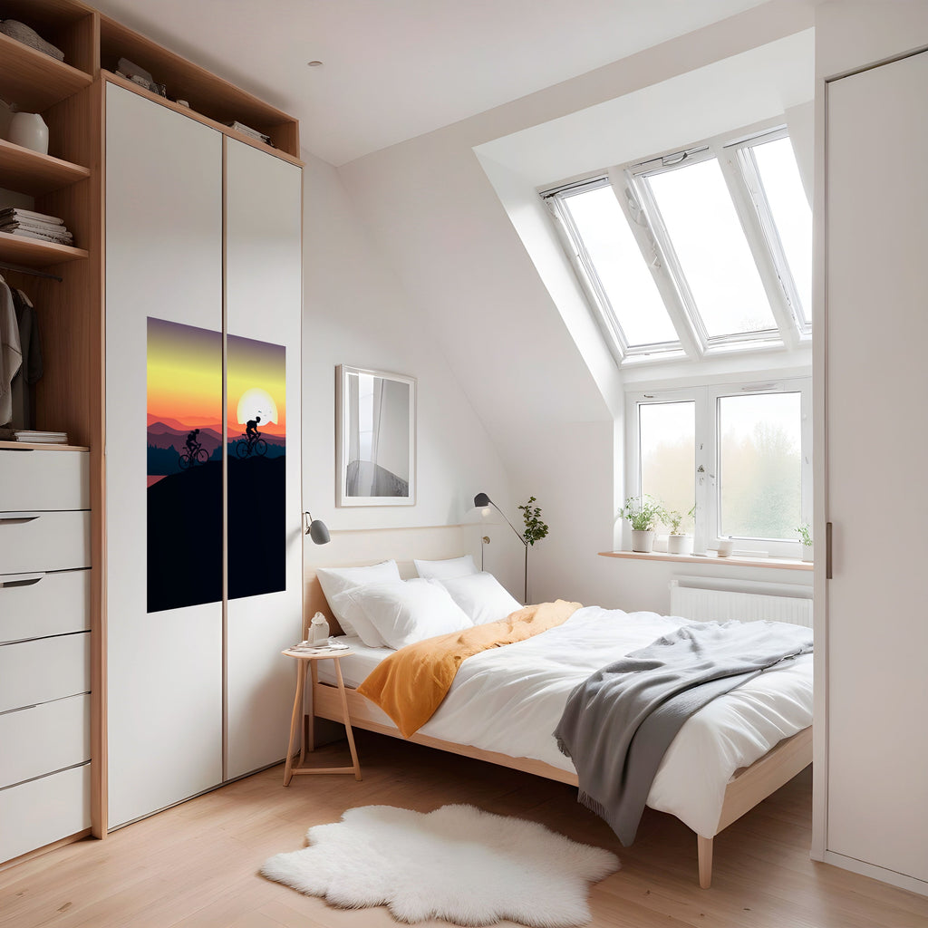 Affiche verticale autocollante CYCLING HORIZON