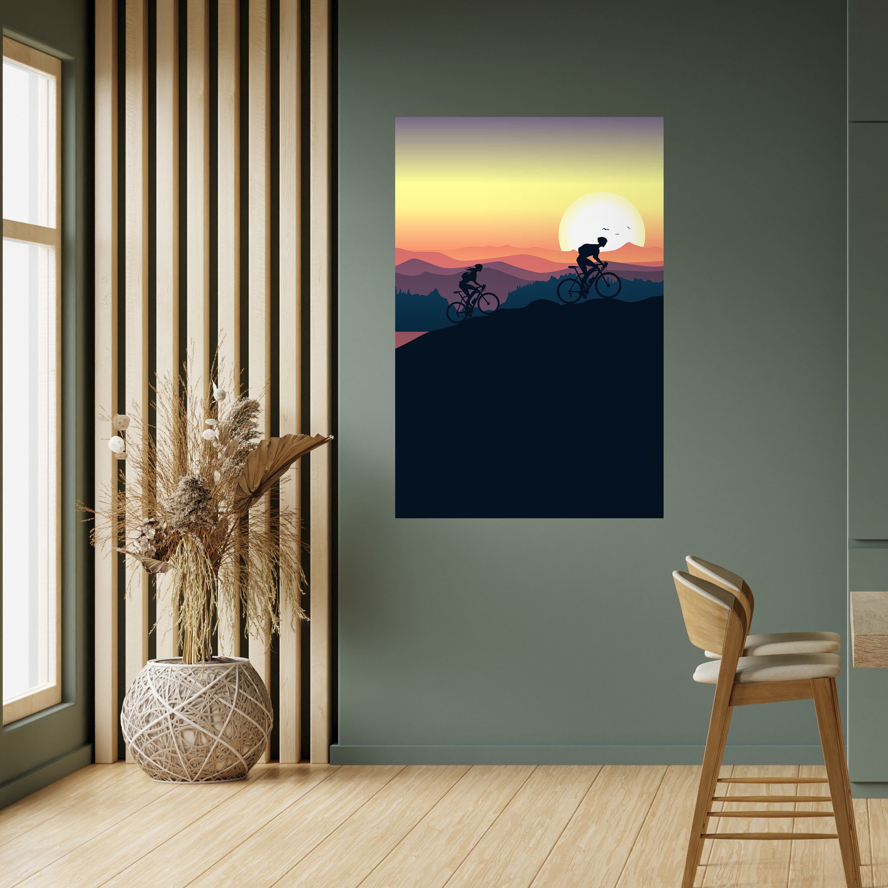 Affiche verticale autocollante CYCLING HORIZON