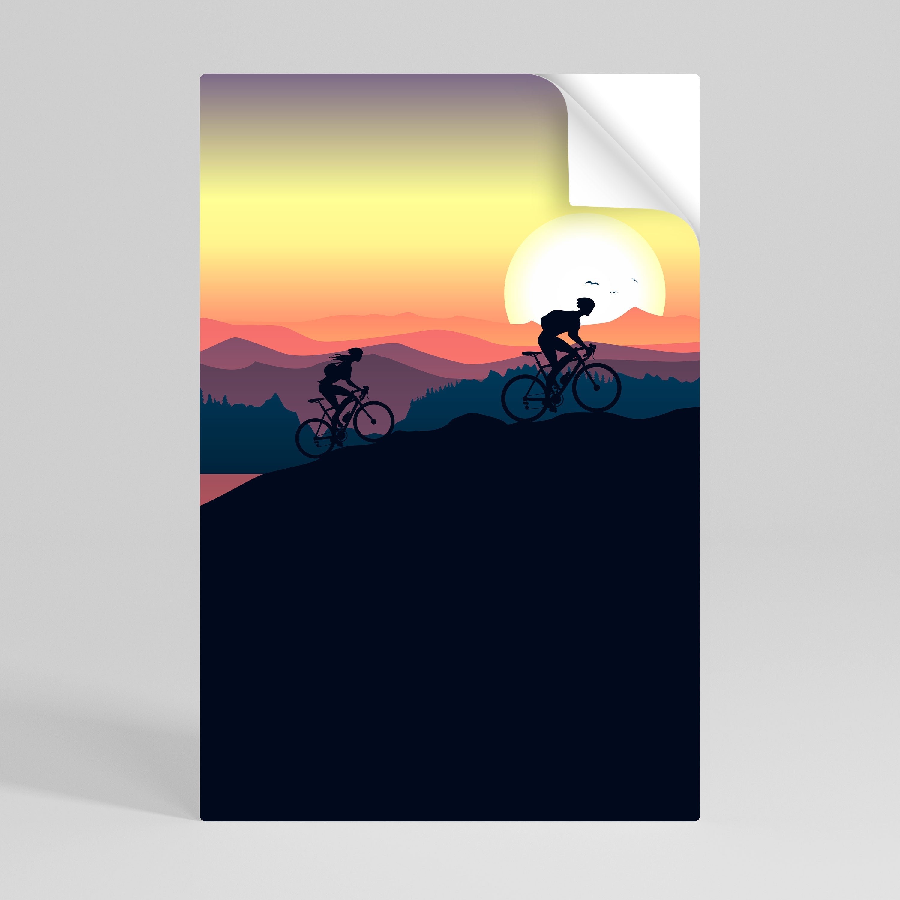 Affiche verticale autocollante CYCLING HORIZON