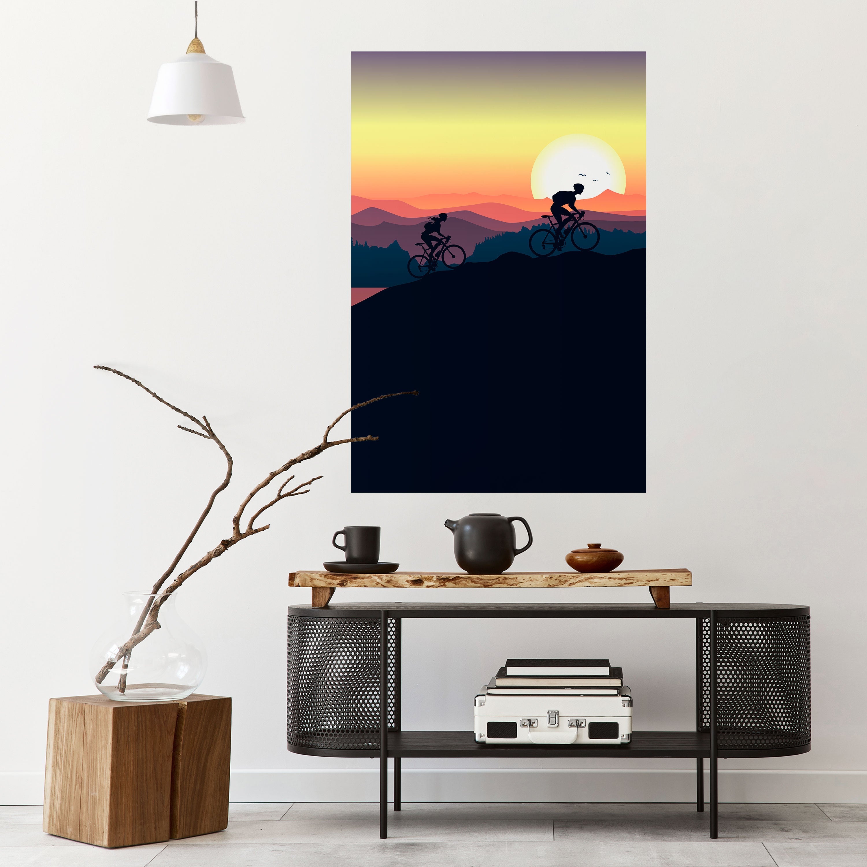 Affiche verticale autocollante CYCLING HORIZON