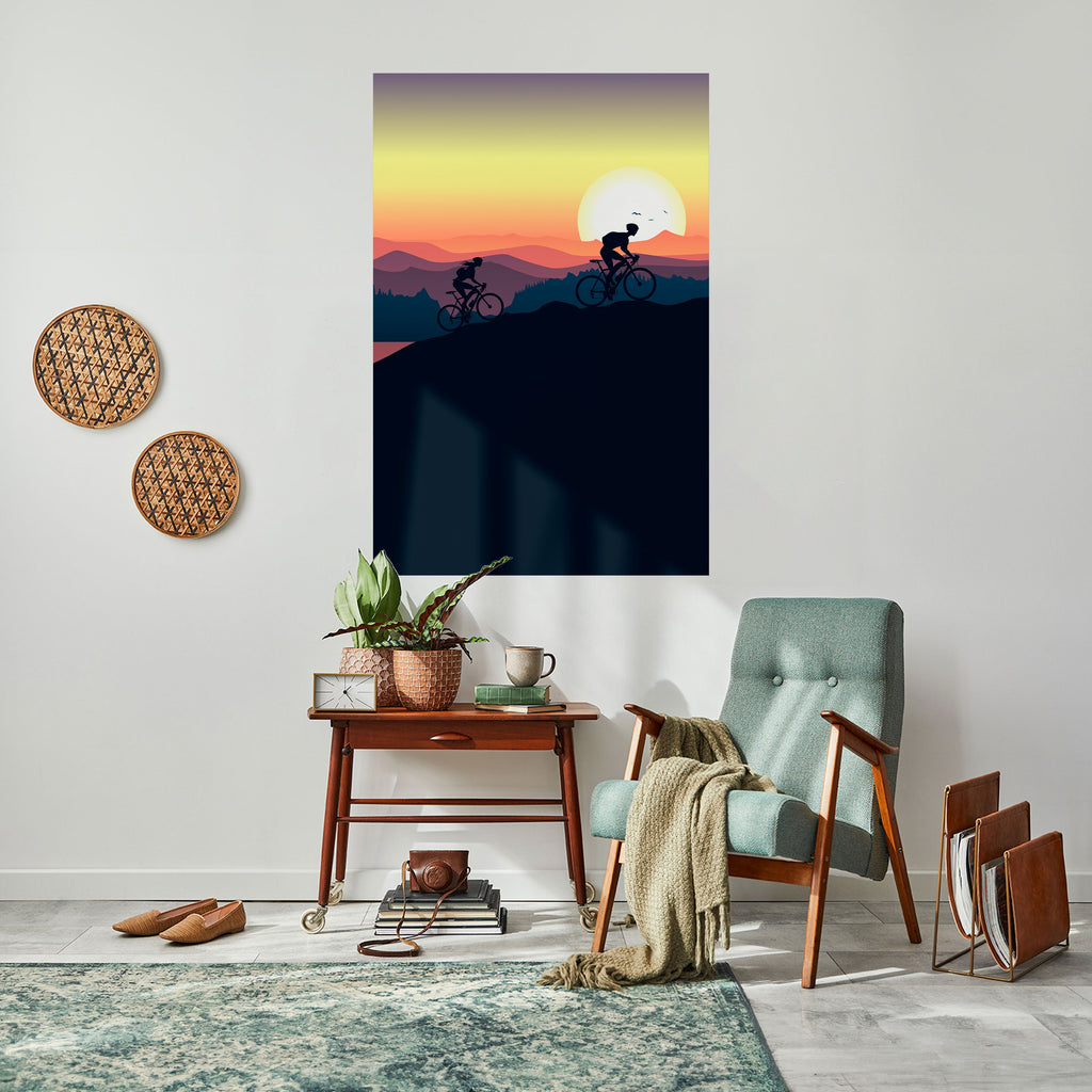 Affiche verticale autocollante CYCLING HORIZON