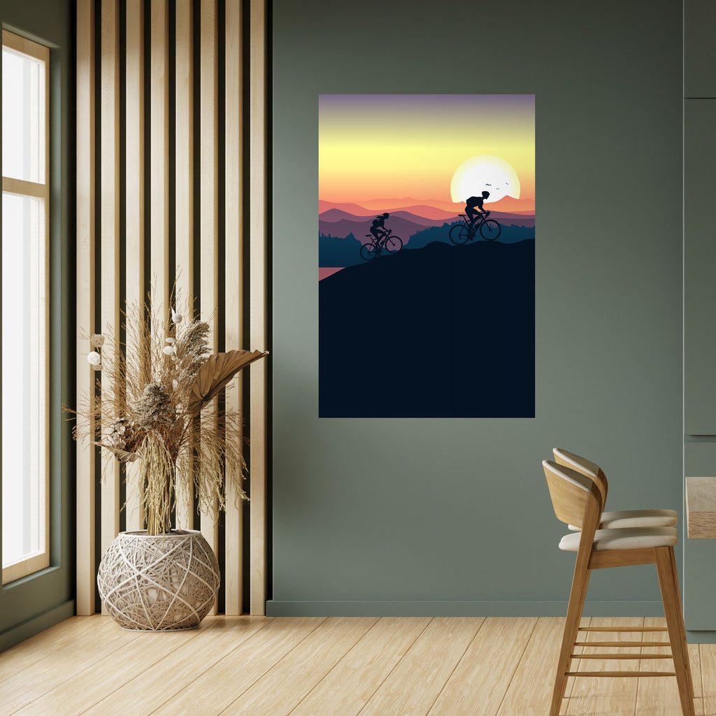 Affiche verticale autocollante CYCLING HORIZON
