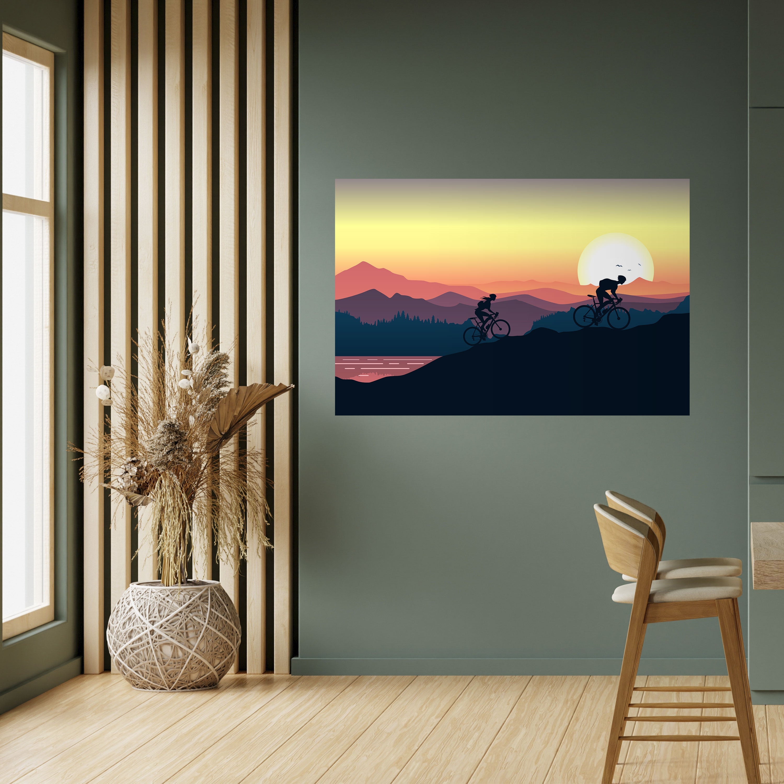 Affiche horizontale autocollante HORIZON CYCLISME