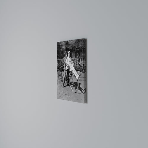 RIDING THROUGH TIME Vertical Canvas Print