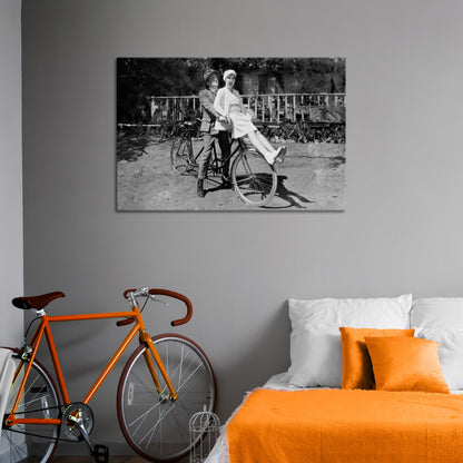 RIDING THROUGH TIME Horizontal Canvas Print