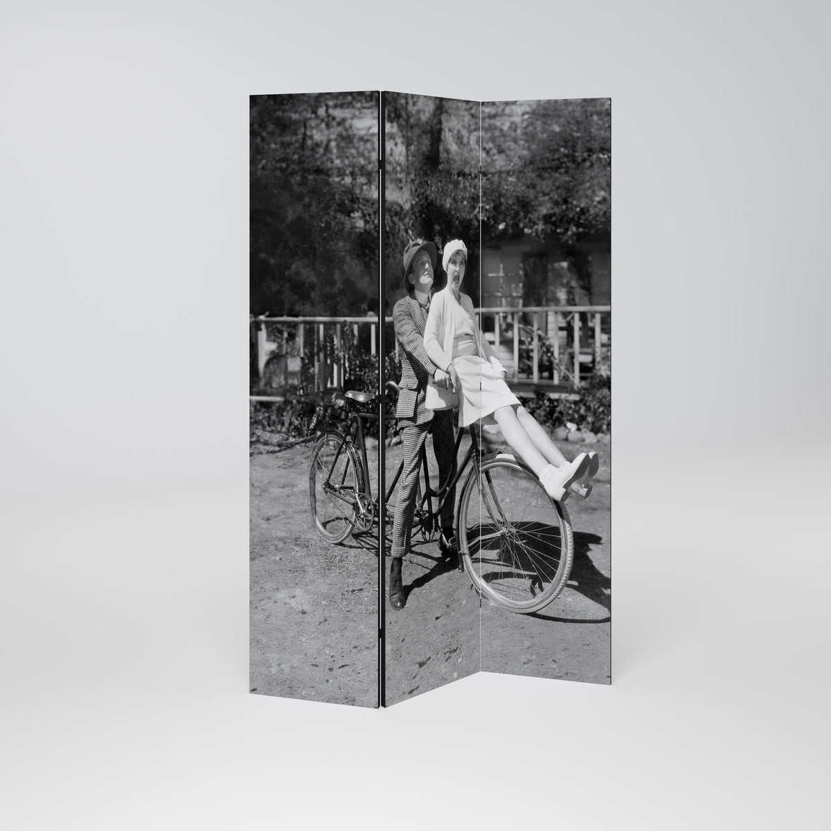 RIDING THROUGH TIME 3-Panel Room Divider