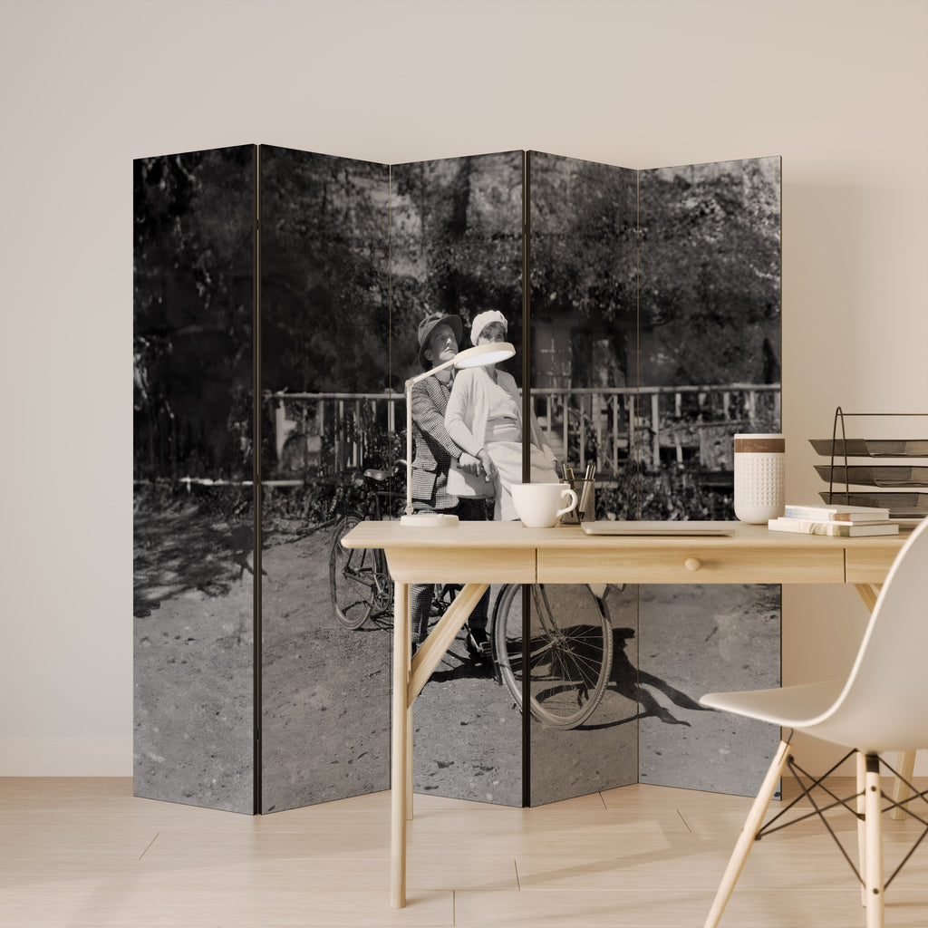 RIDING THROUGH TIME 5-Panel Room Divider