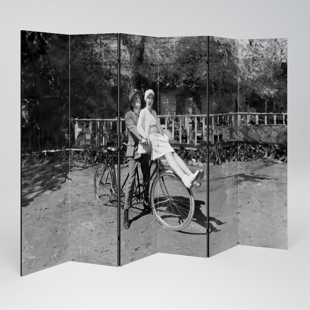 RIDING THROUGH TIME 6-Panel Room Divider