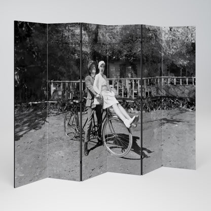 RIDING THROUGH TIME 6-Panel Room Divider
