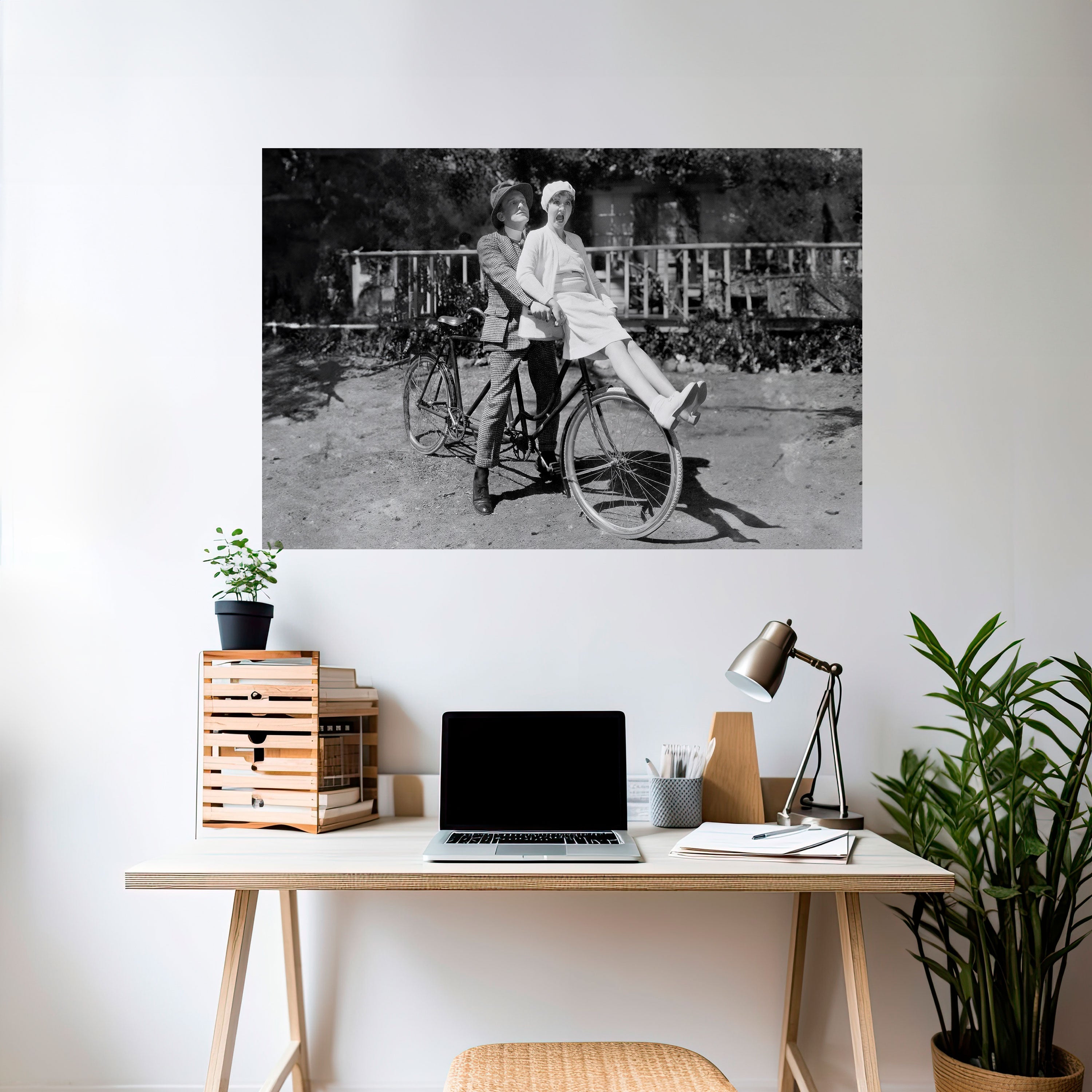 Affiche horizontale autocollante « À TRAVERS LE TEMPS »