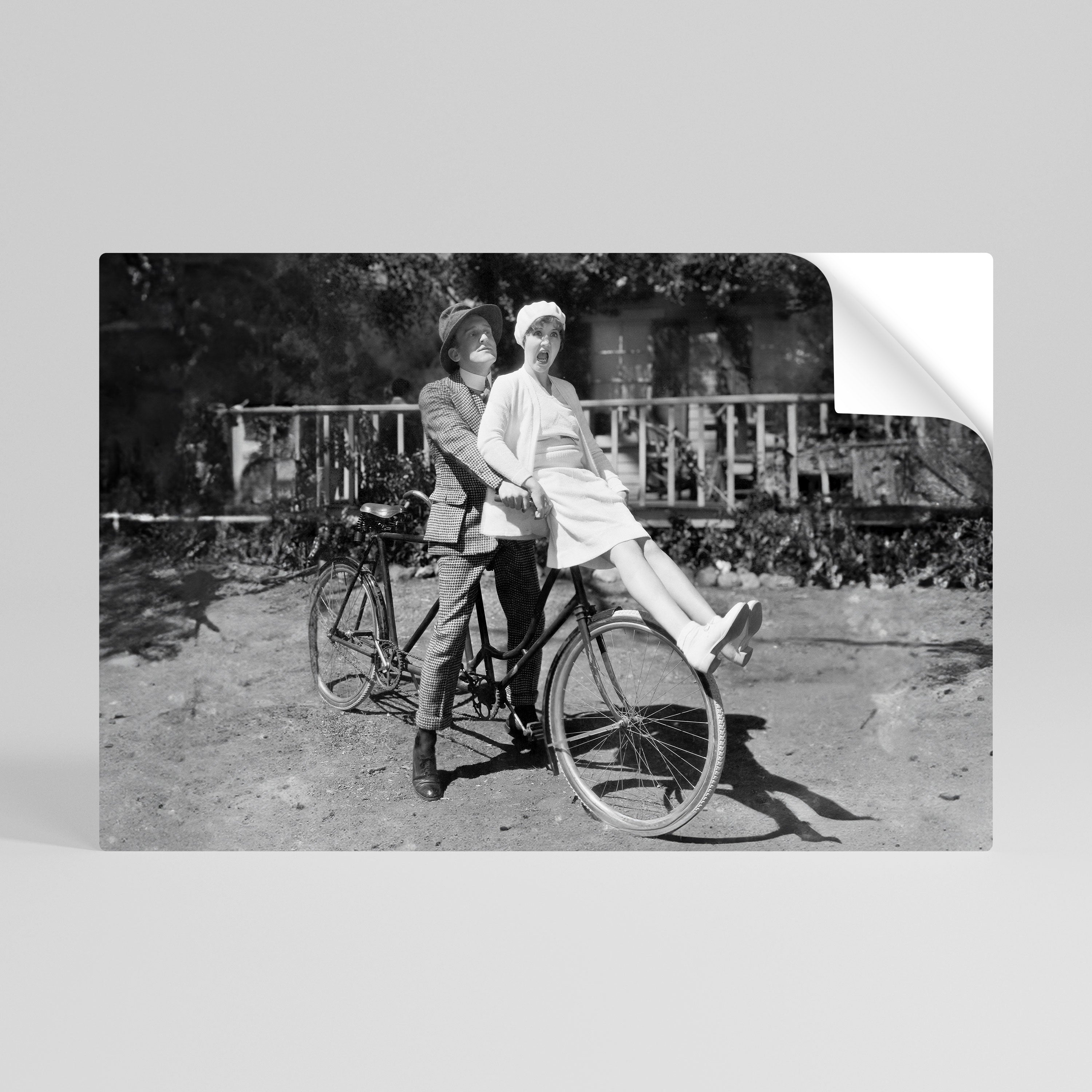 Affiche horizontale autocollante « À TRAVERS LE TEMPS »