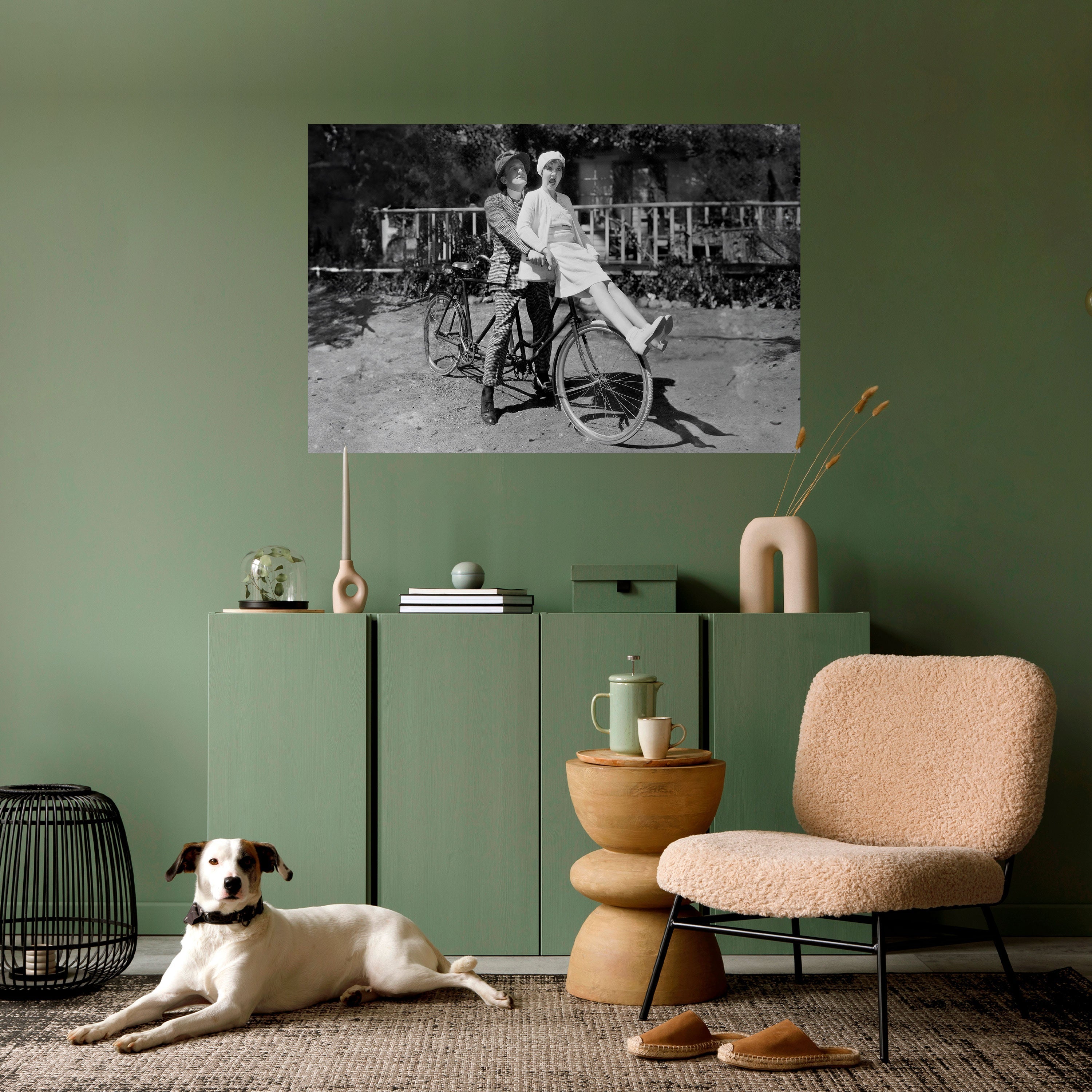 Affiche horizontale autocollante « À TRAVERS LE TEMPS »