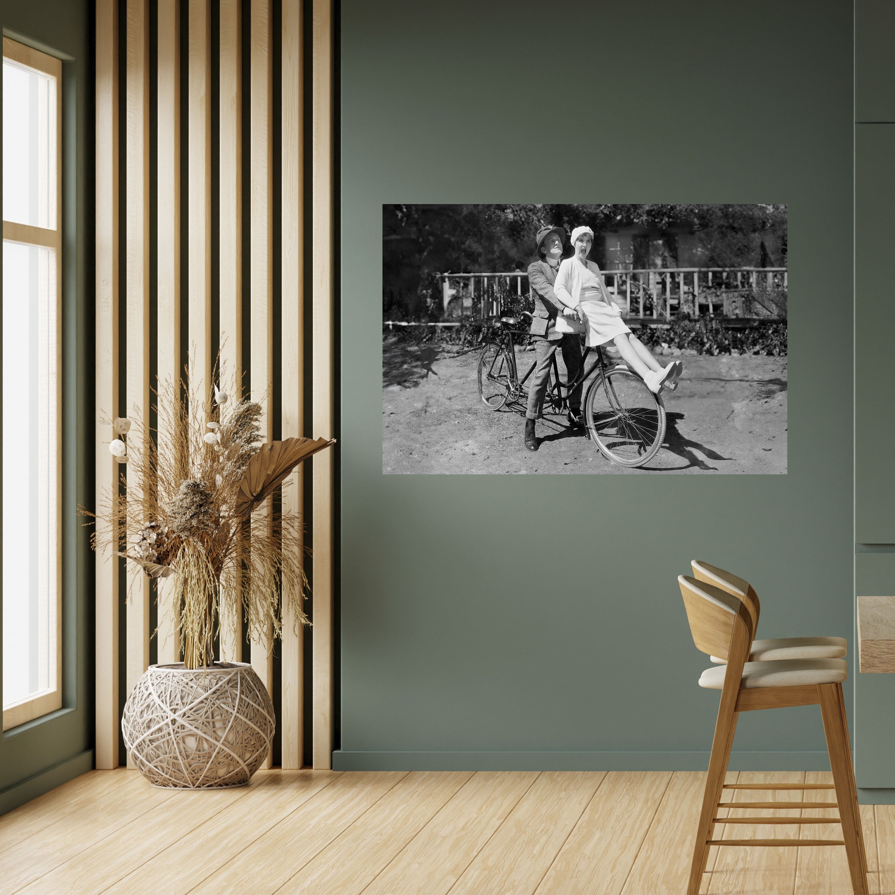 Affiche horizontale autocollante « À TRAVERS LE TEMPS »