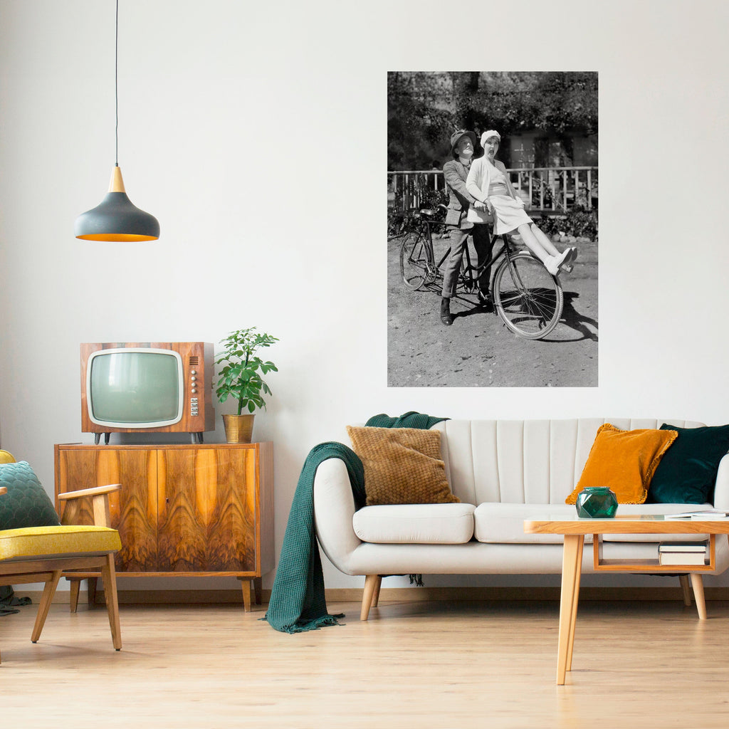 Affiche verticale autocollante « À TRAVERS LE TEMPS »