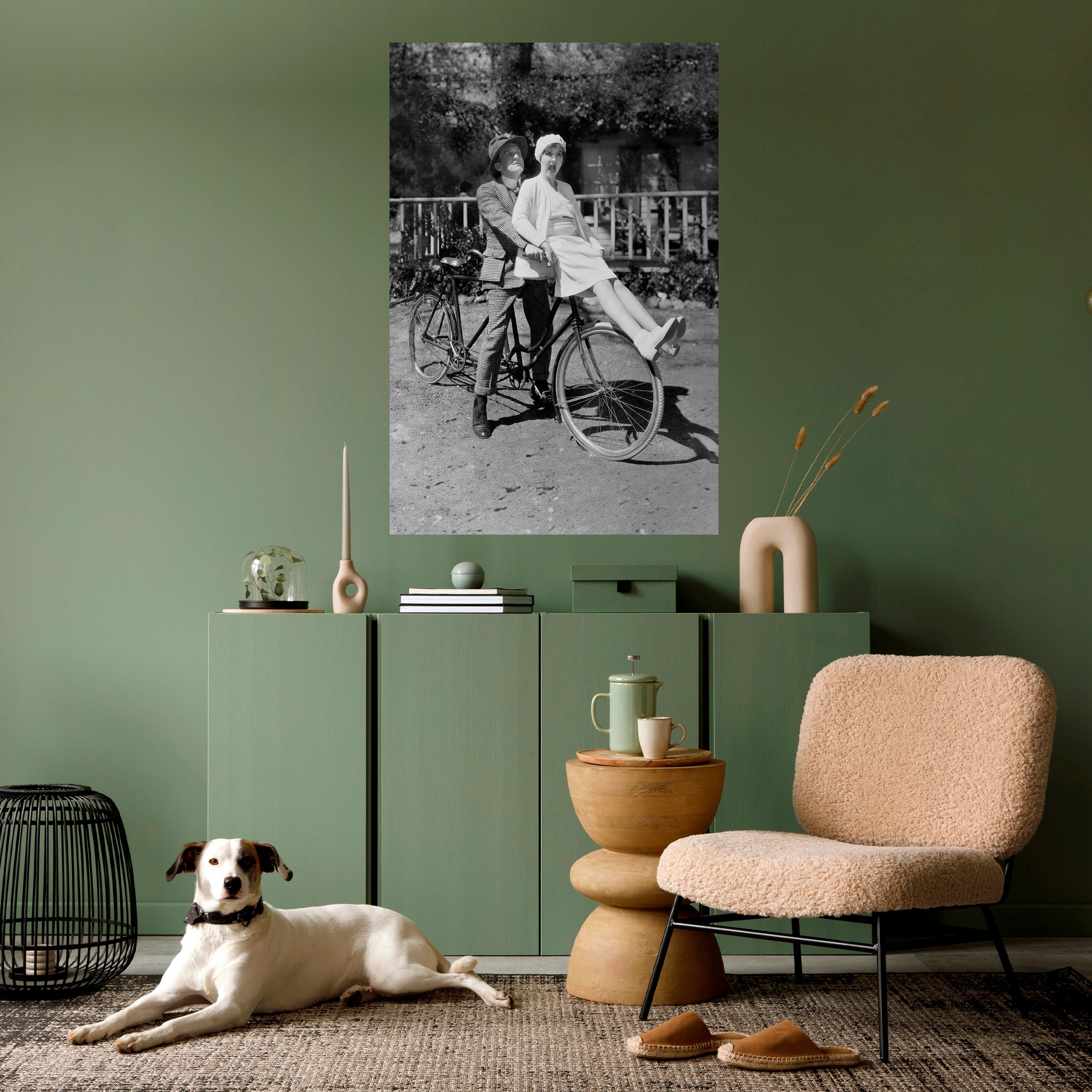 Affiche verticale autocollante « À TRAVERS LE TEMPS »