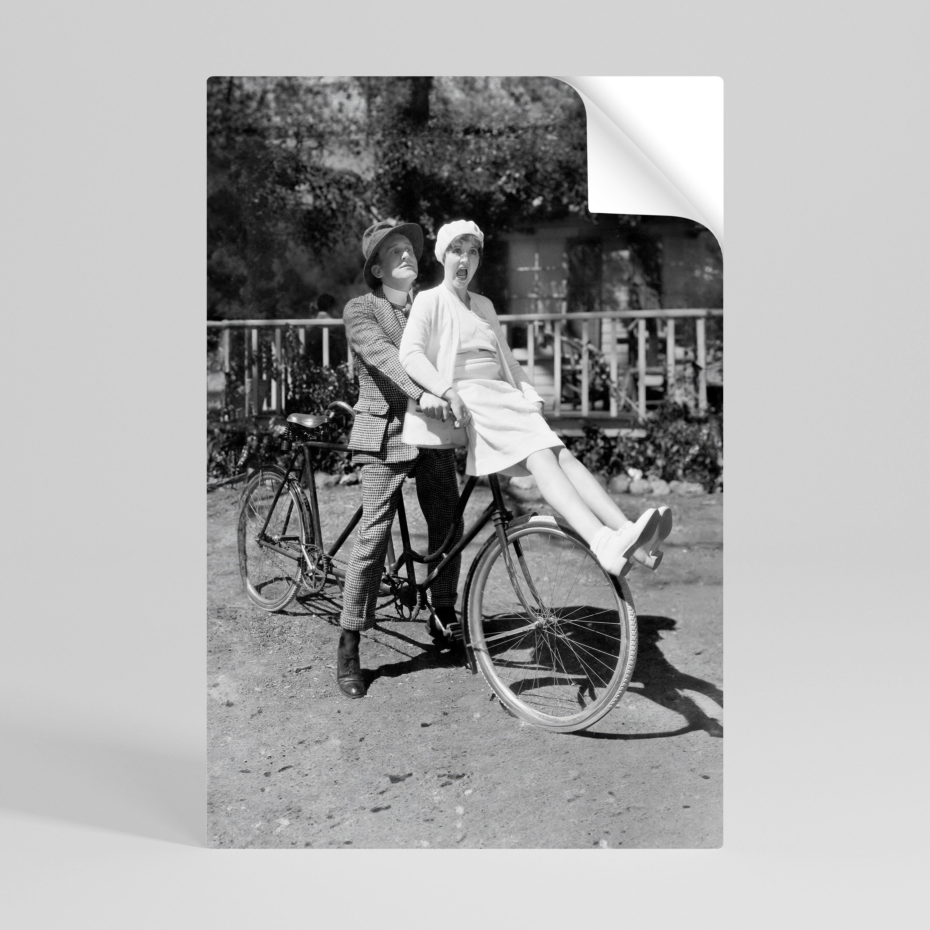 Affiche verticale autocollante « À TRAVERS LE TEMPS »