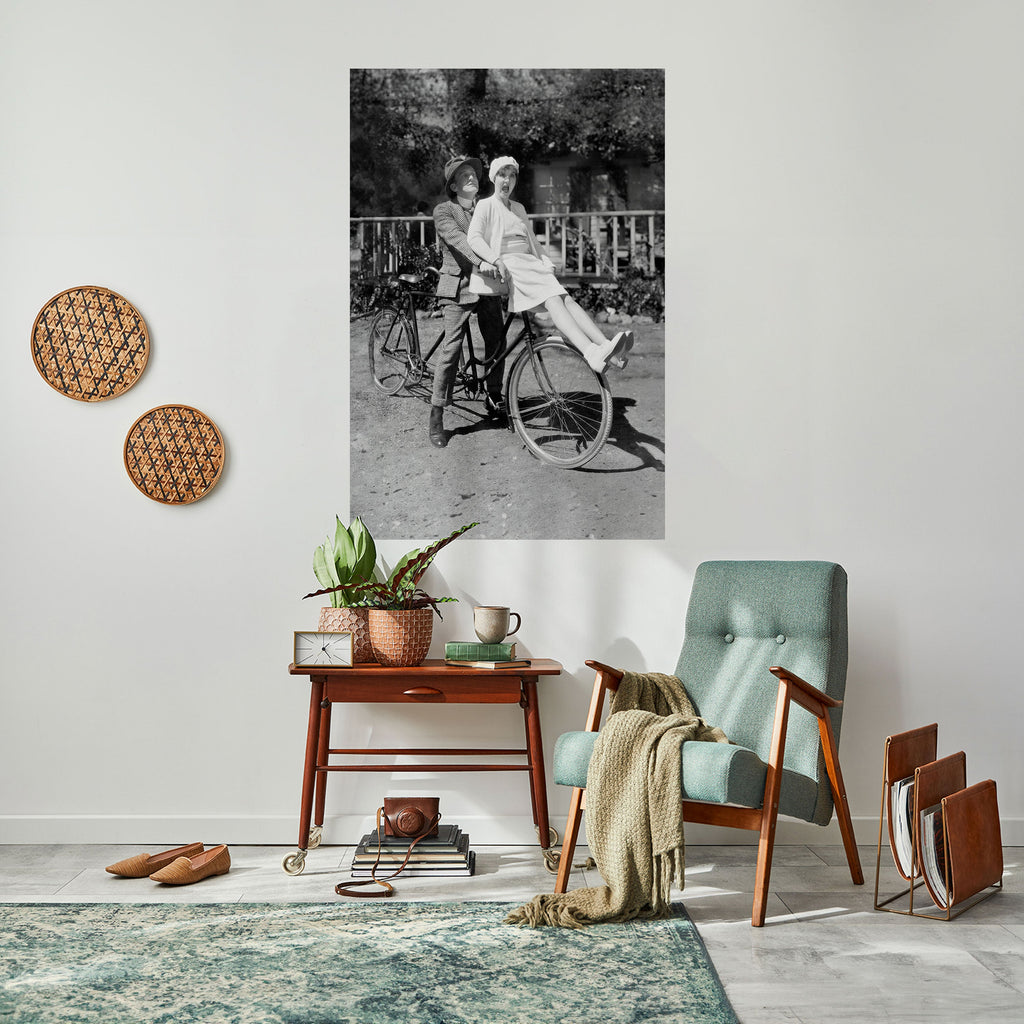 Affiche verticale autocollante « À TRAVERS LE TEMPS »