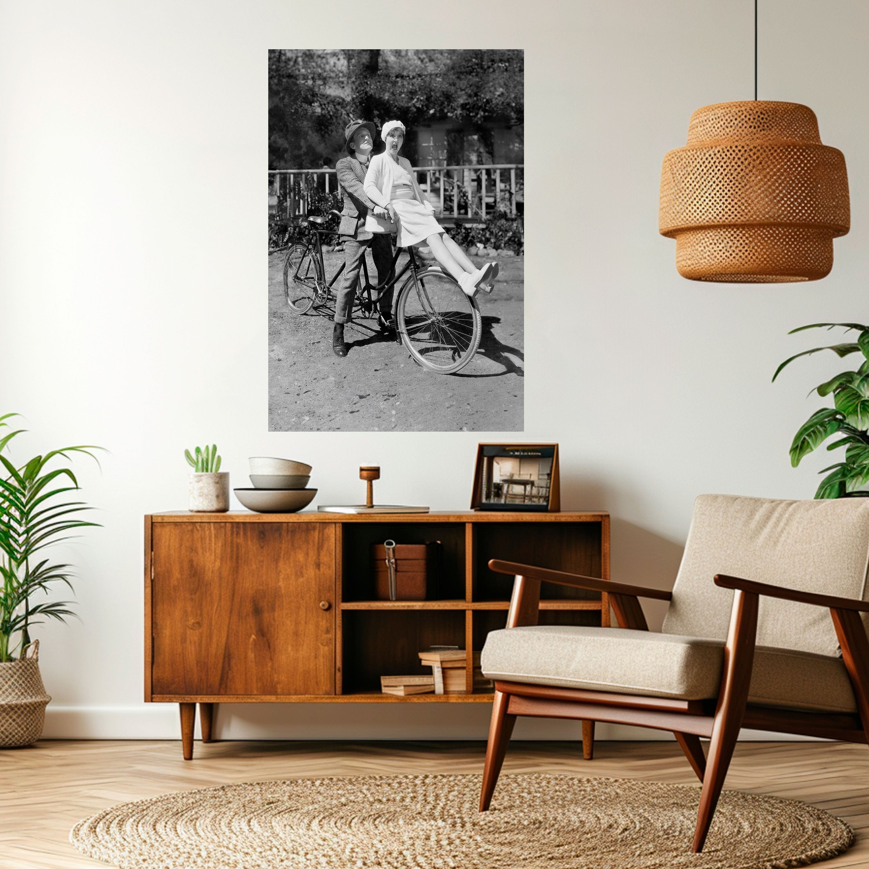 Affiche verticale autocollante « À TRAVERS LE TEMPS »