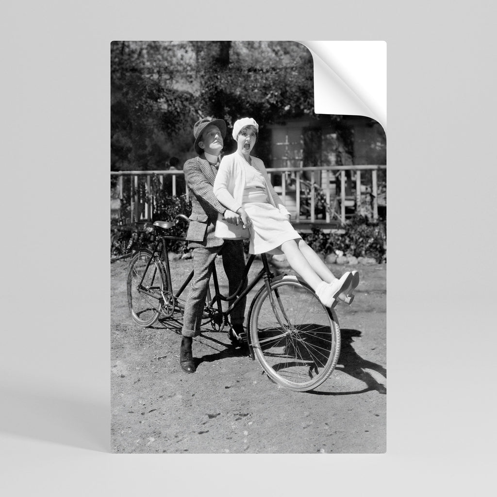 Affiche verticale autocollante « À TRAVERS LE TEMPS »