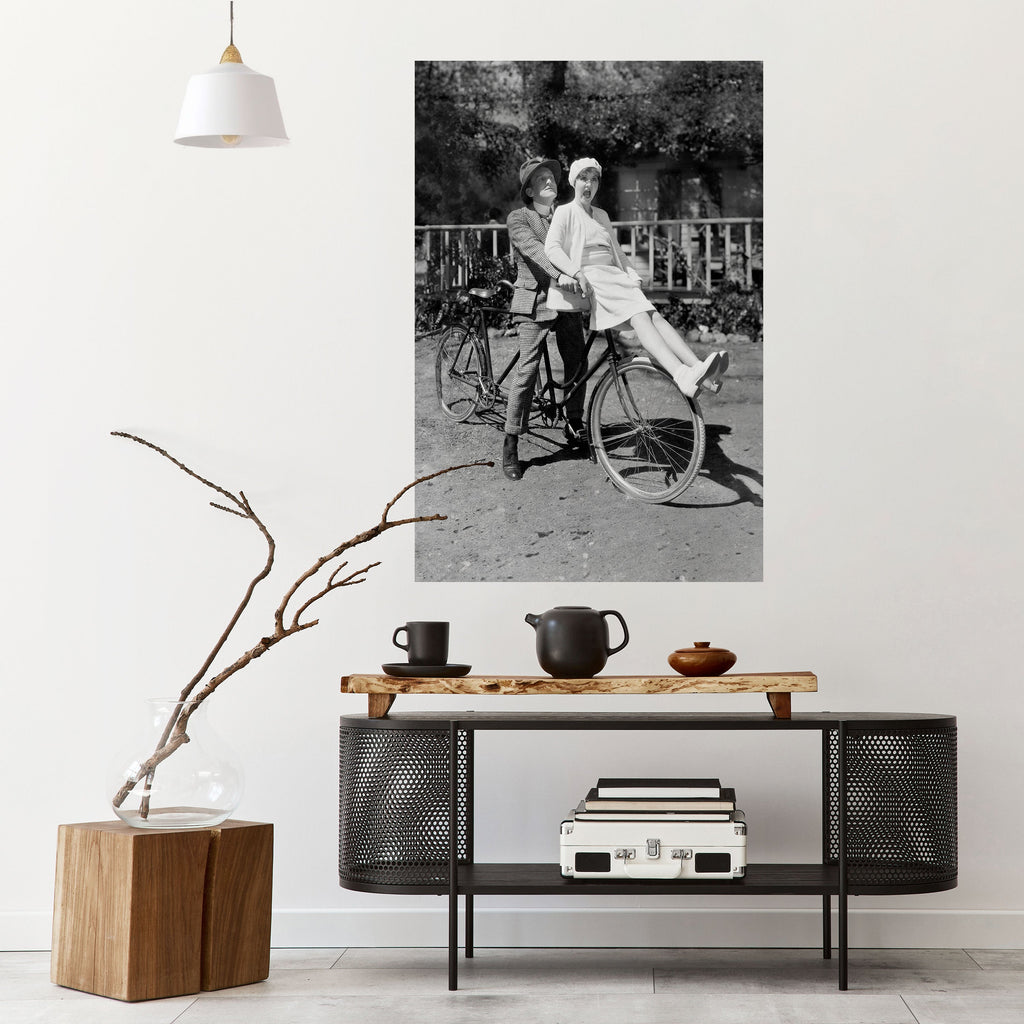 Affiche verticale autocollante « À TRAVERS LE TEMPS »