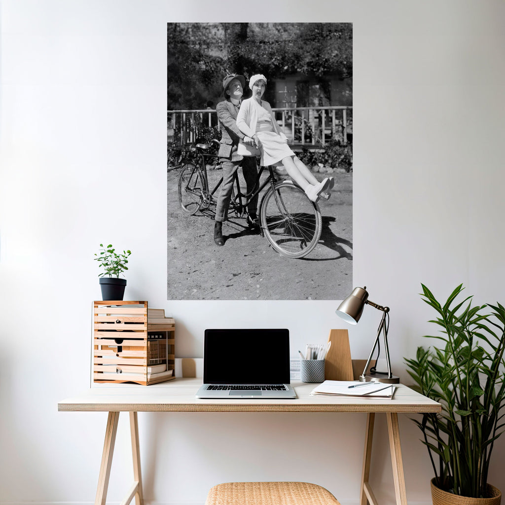 Affiche verticale autocollante « À TRAVERS LE TEMPS »