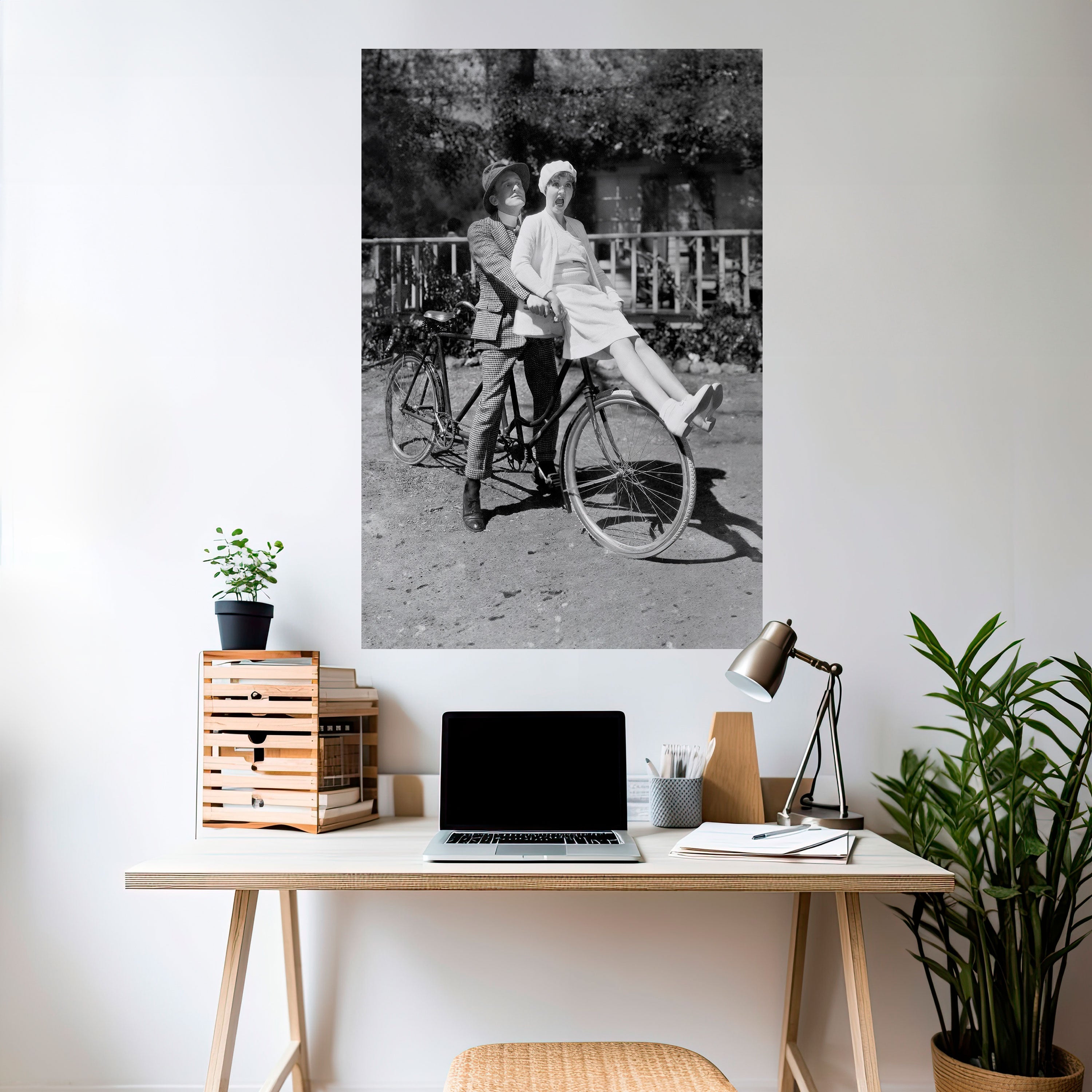 Affiche verticale autocollante « À TRAVERS LE TEMPS »