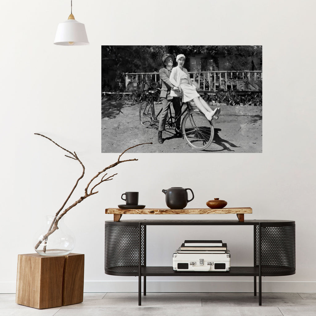 Affiche horizontale autocollante « À TRAVERS LE TEMPS »