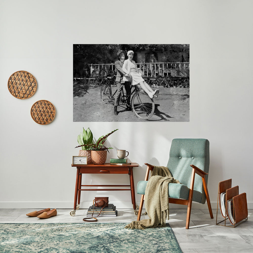 Affiche horizontale autocollante « À TRAVERS LE TEMPS »