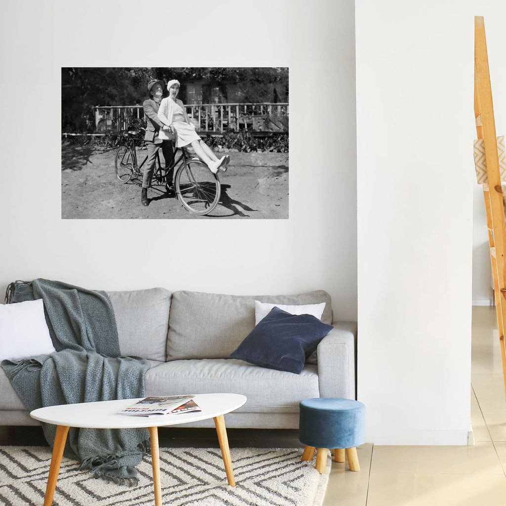 Affiche horizontale autocollante « À TRAVERS LE TEMPS »