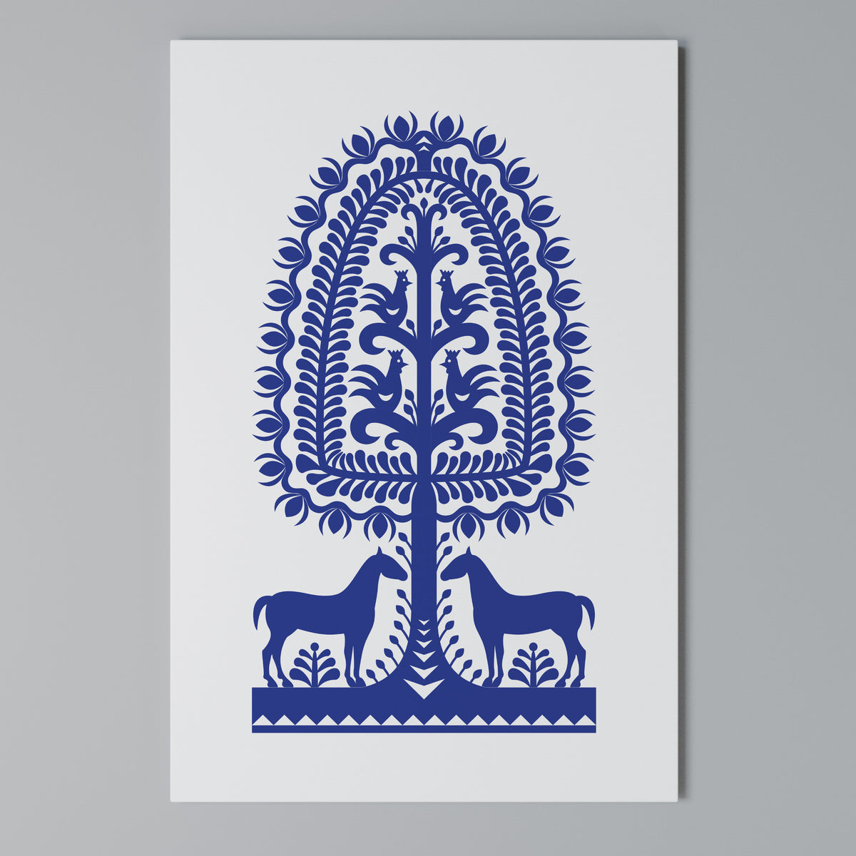 POLISH FOLK ART Vertical Canvas Print