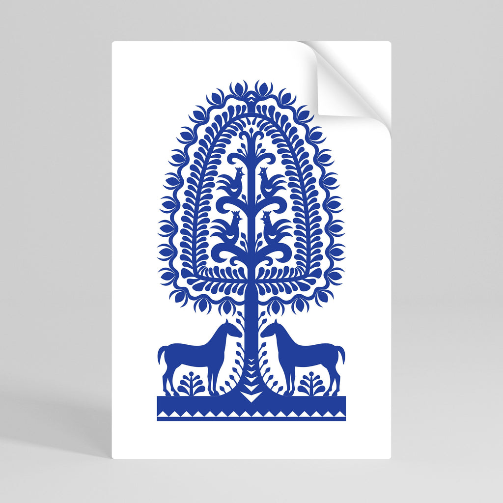 Affiche verticale autocollante sur l'art populaire polonais