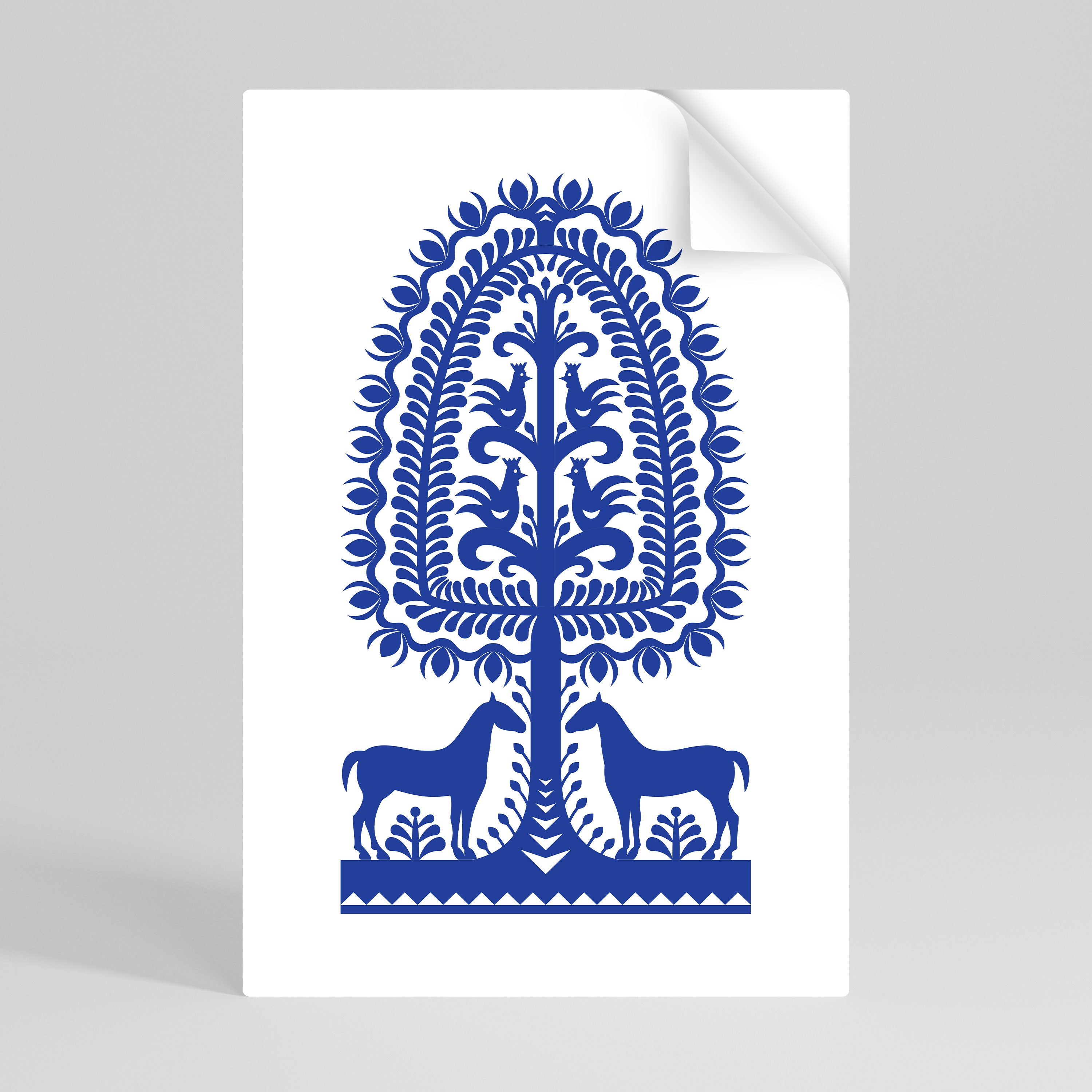 POLISH FOLK ART Peel and Stick Vertical Poster
