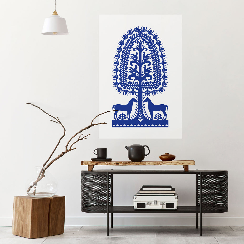 Affiche verticale autocollante sur l'art populaire polonais