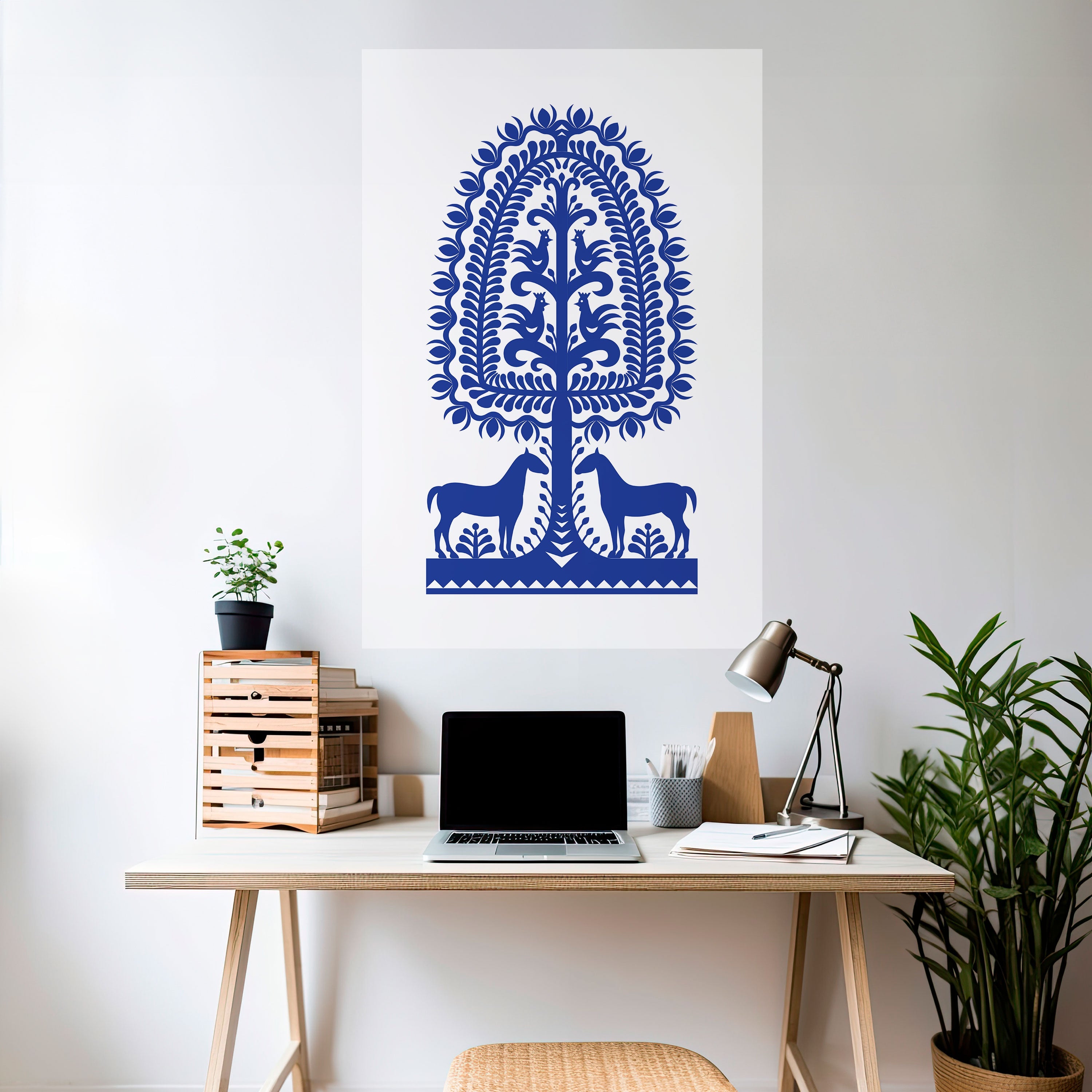 Affiche verticale autocollante sur l'art populaire polonais