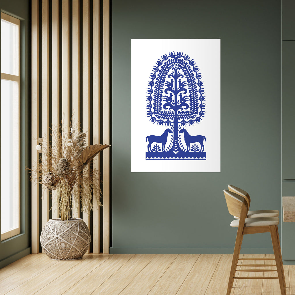 Affiche verticale autocollante sur l'art populaire polonais