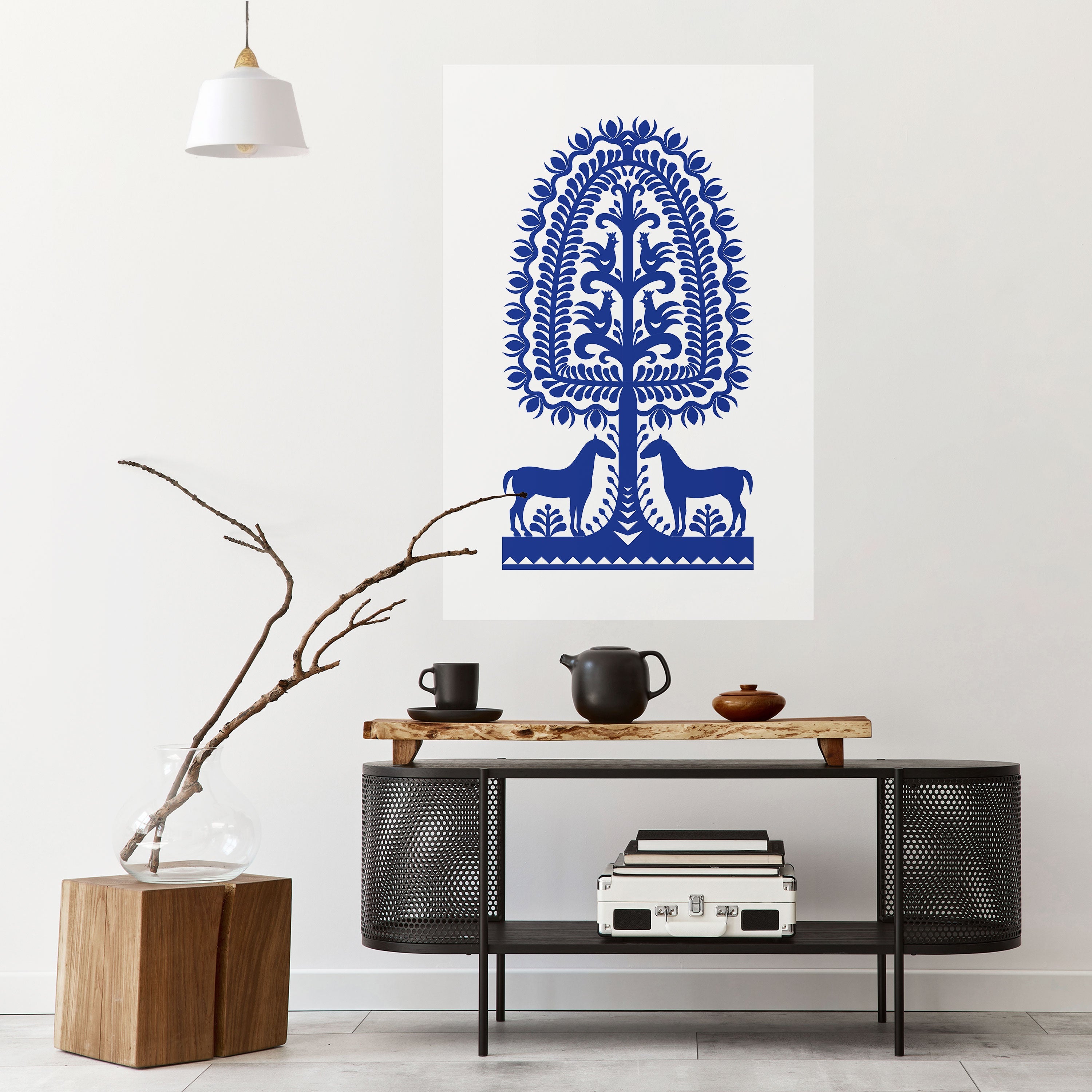 Affiche verticale autocollante sur l'art populaire polonais