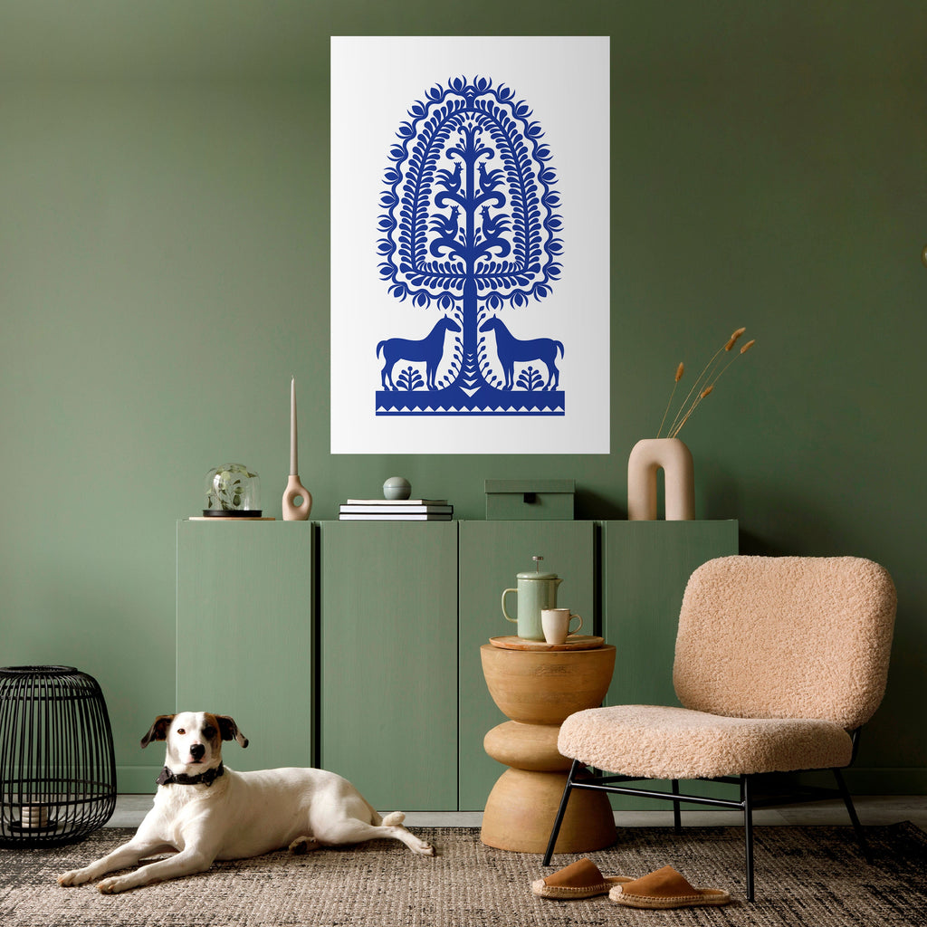 Affiche verticale autocollante sur l'art populaire polonais