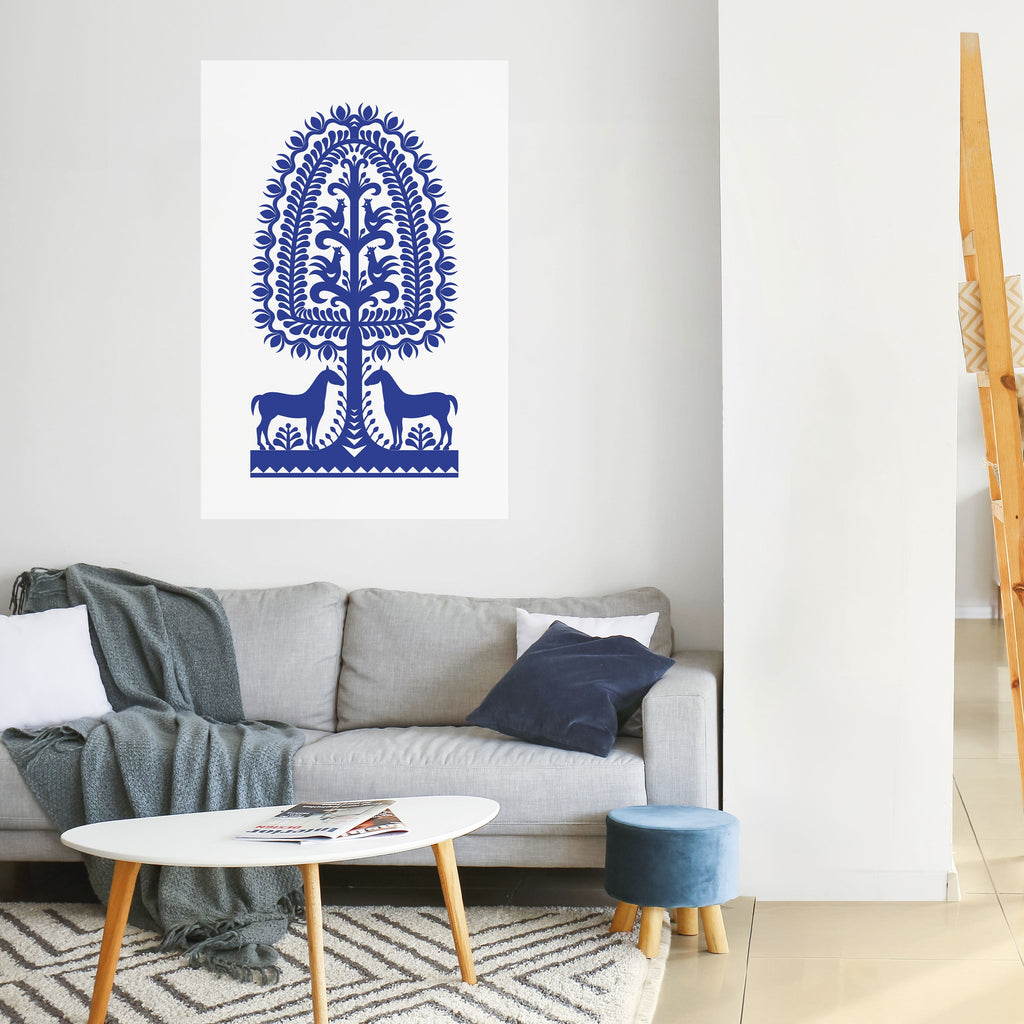 Affiche verticale autocollante sur l'art populaire polonais