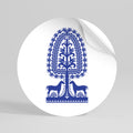 POLISH FOLK ART Peel and Stick Round Sticker