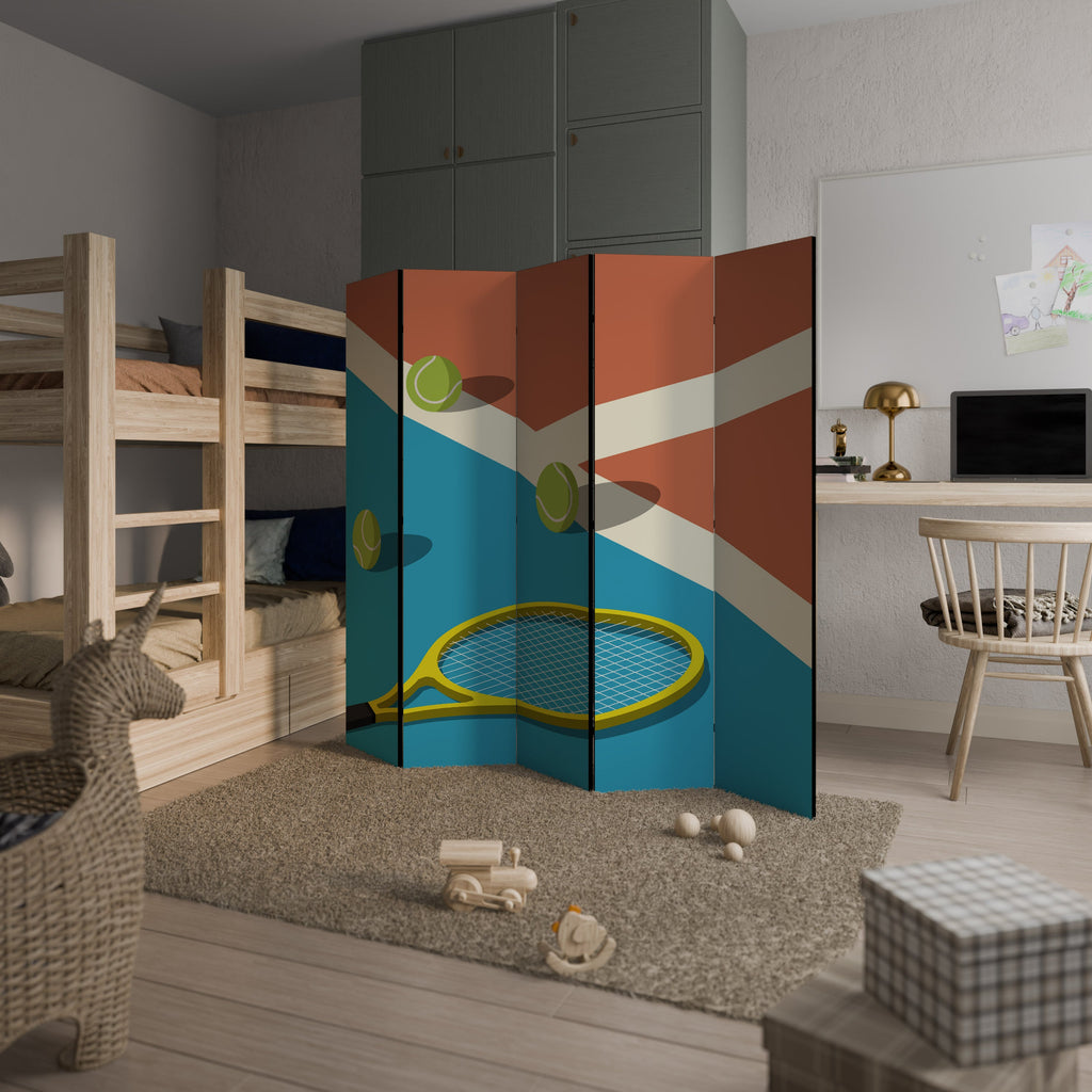 ESSENTIELS DE TENNIS Séparateur de pièce décoratif à 5 panneaux