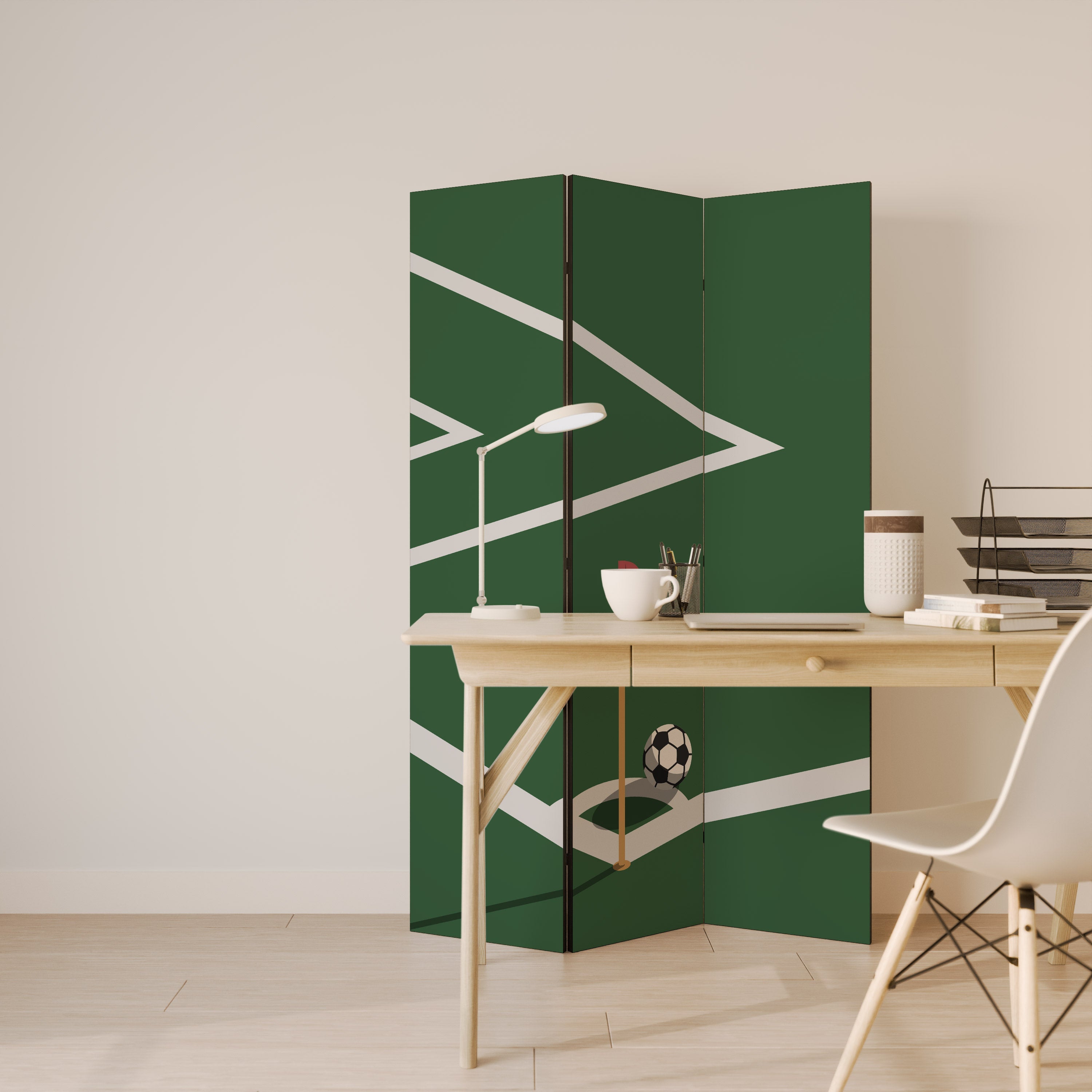 Paravent décoratif à 3 panneaux FOOTBALL ACTION