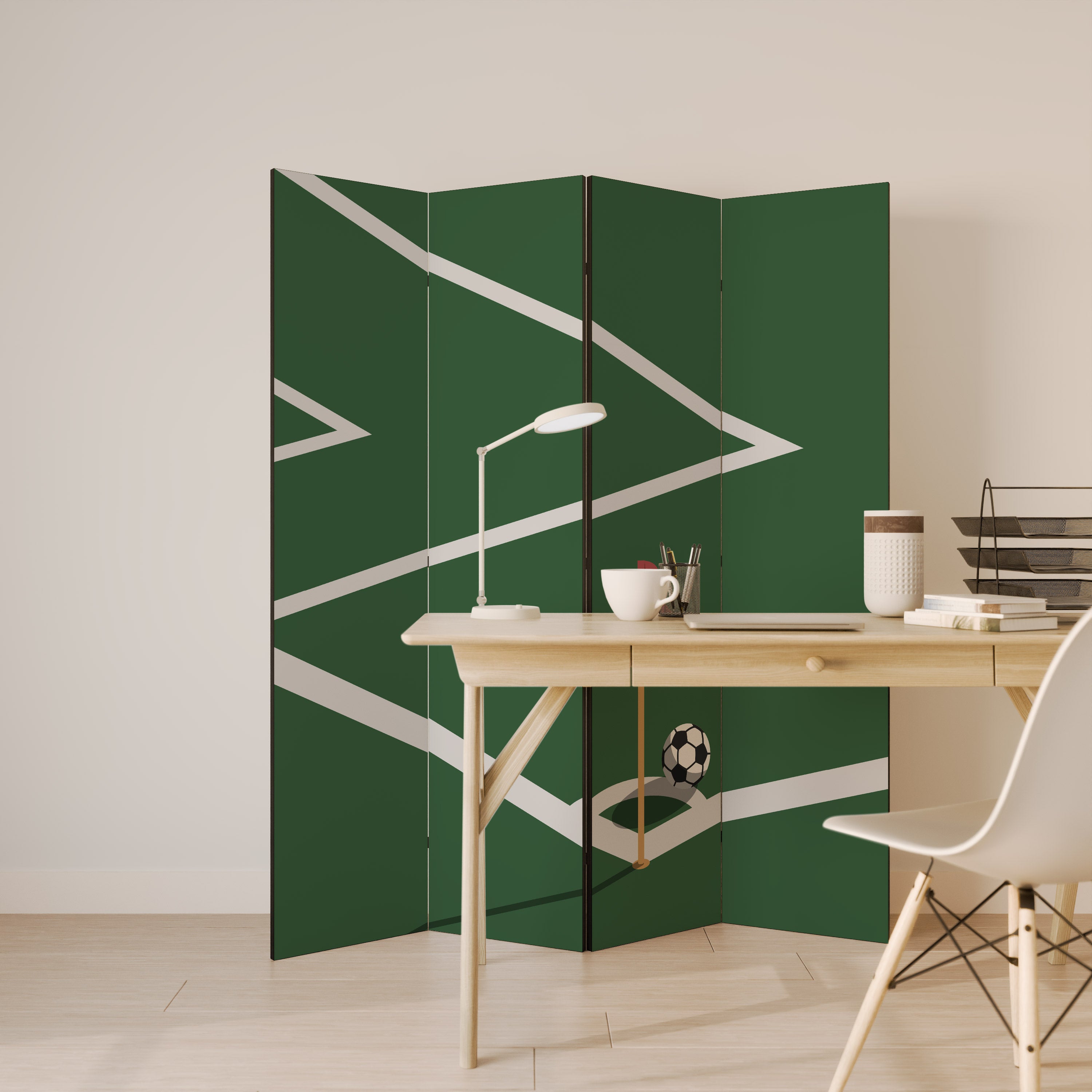 Paravent décoratif à 4 panneaux FOOTBALL ACTION
