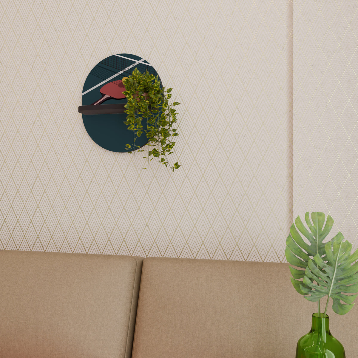 PING- PONG GAME Art Shelf