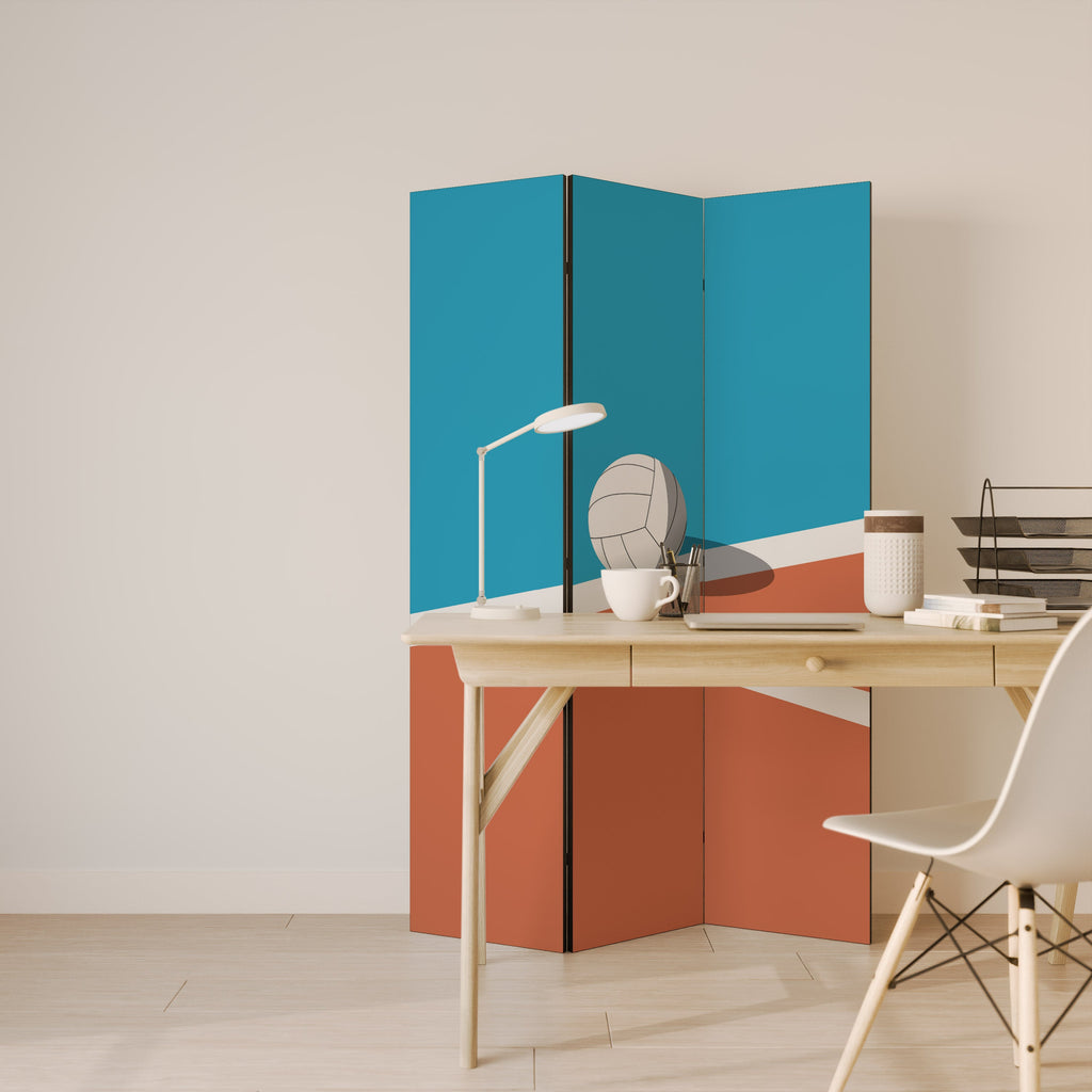 Paravent décoratif à 3 panneaux VOLLEYBALL TIME