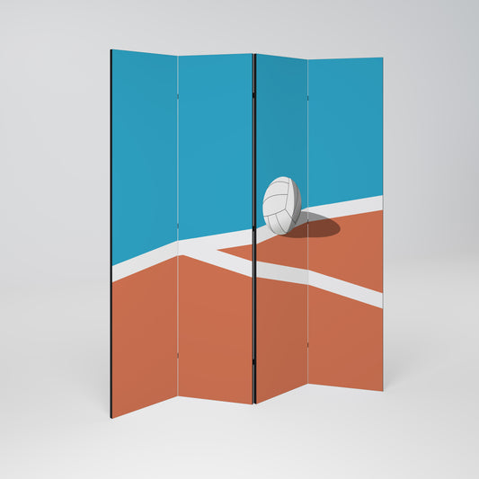 VOLLEYBALL TIME 4-Panel Room Divider